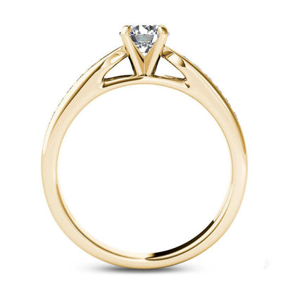 0.63 CT. T.W. Natural Diamond Engagement Ring in Solid 14K Gold