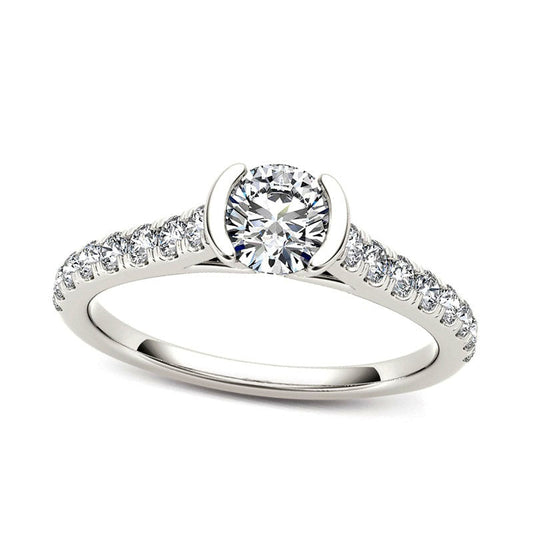 0.75 CT. T.W. Natural Diamond Engagement Ring in Solid 14K White Gold