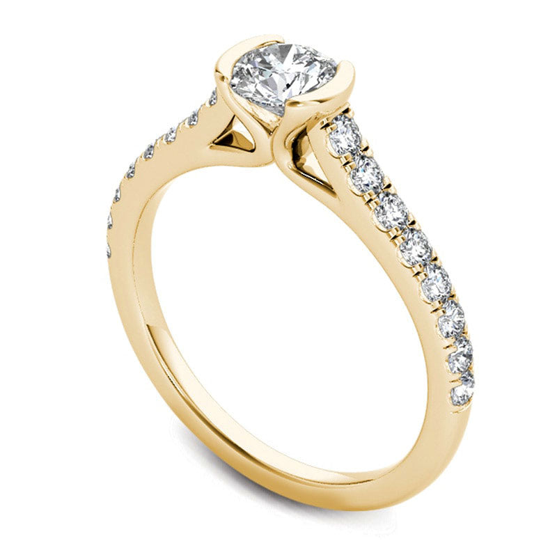 0.75 CT. T.W. Natural Diamond Engagement Ring in Solid 14K Gold