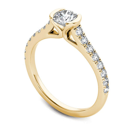 0.75 CT. T.W. Natural Diamond Engagement Ring in Solid 14K Gold