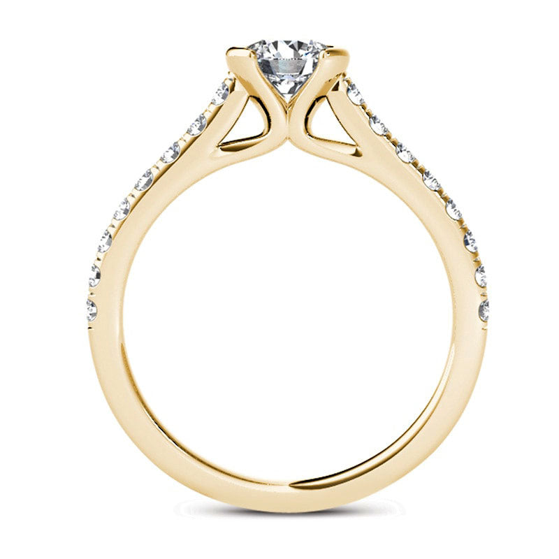 0.75 CT. T.W. Natural Diamond Engagement Ring in Solid 14K Gold
