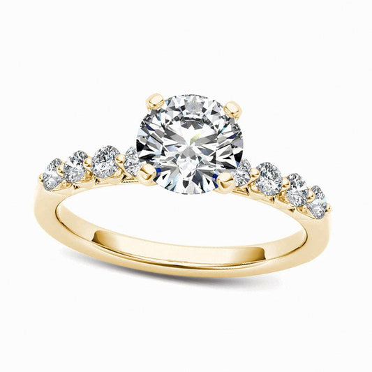 0.75 CT. T.W. Natural Diamond Engagement Ring in Solid 14K Gold