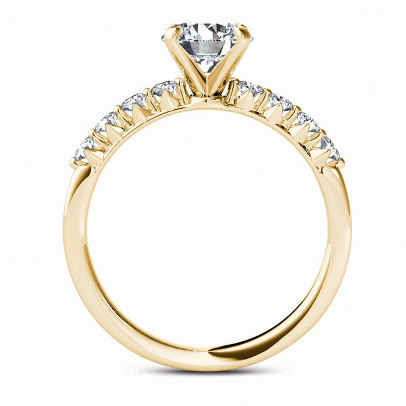 0.75 CT. T.W. Natural Diamond Engagement Ring in Solid 14K Gold