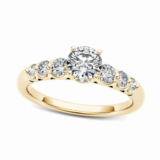 0.75 CT. T.W. Natural Diamond Engagement Ring in Solid 14K Gold