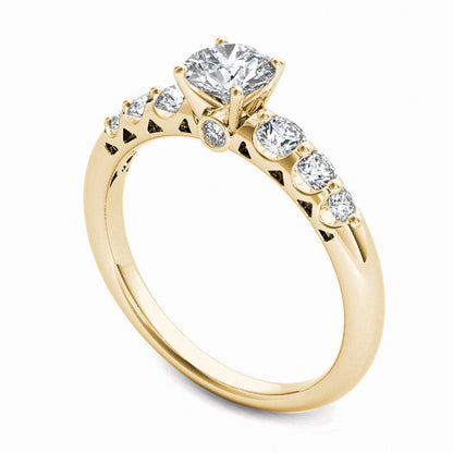 0.75 CT. T.W. Natural Diamond Engagement Ring in Solid 14K Gold
