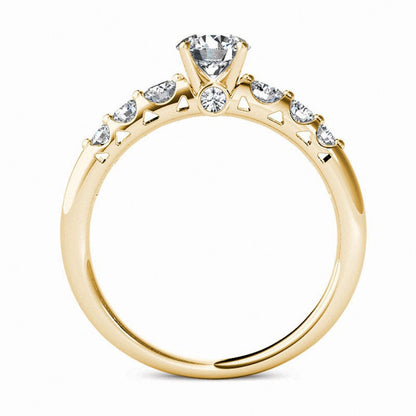 0.75 CT. T.W. Natural Diamond Engagement Ring in Solid 14K Gold