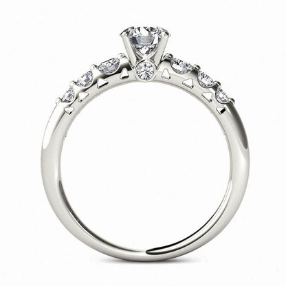 0.75 CT. T.W. Natural Diamond Engagement Ring in Solid 14K White Gold