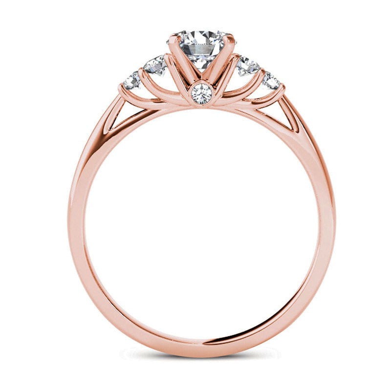 0.75 CT. T.W. Natural Diamond Engagement Ring in Solid 14K Rose Gold