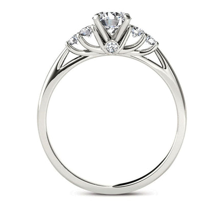 0.75 CT. T.W. Natural Diamond Engagement Ring in Solid 14K White Gold