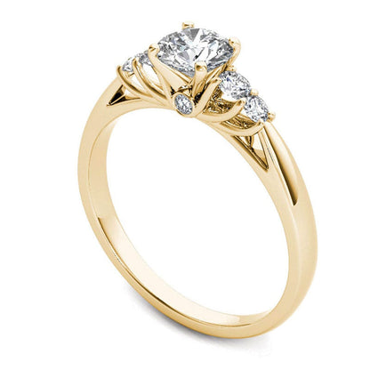 0.75 CT. T.W. Natural Diamond Engagement Ring in Solid 14K Gold