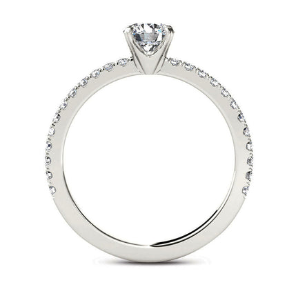 0.75 CT. T.W. Natural Diamond Engagement Ring in Solid 14K White Gold