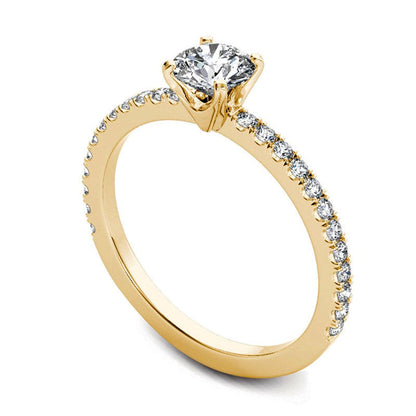 0.75 CT. T.W. Natural Diamond Engagement Ring in Solid 14K Gold
