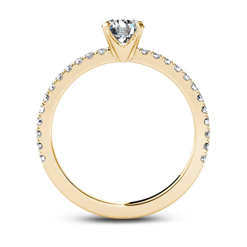 0.75 CT. T.W. Natural Diamond Engagement Ring in Solid 14K Gold