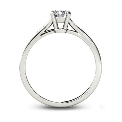 0.75 CT. T.W. Natural Diamond Engagement Ring in Solid 14K White Gold