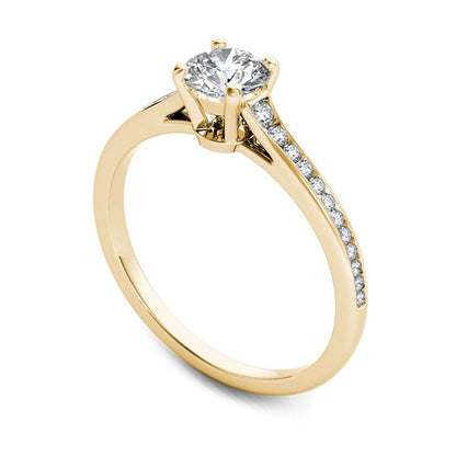 0.75 CT. T.W. Natural Diamond Engagement Ring in Solid 14K Gold