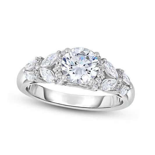 1.75 CT. T.W. Natural Diamond Engagement Ring in Solid 14K White Gold