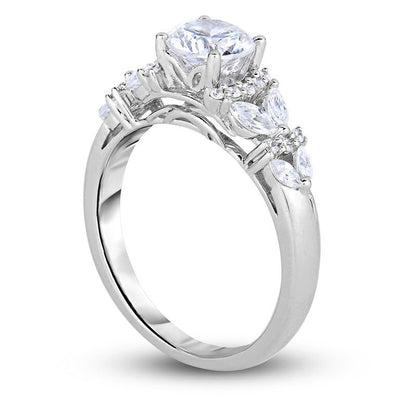 1.75 CT. T.W. Natural Diamond Engagement Ring in Solid 14K White Gold