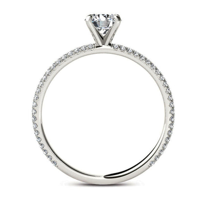 0.75 CT. T.W. Natural Diamond Double Row Engagement Ring in Solid 14K White Gold
