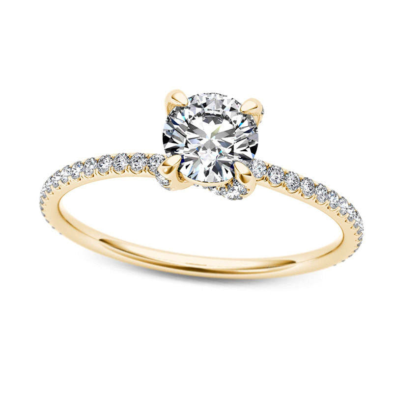 0.75 CT. T.W. Natural Diamond Engagement Ring in Solid 14K Gold