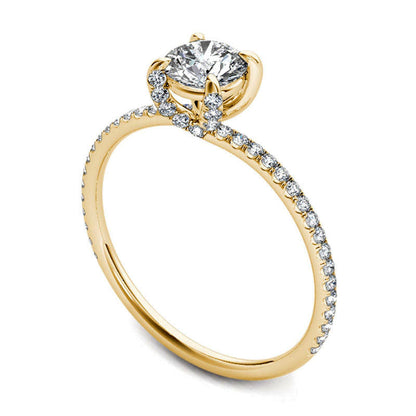 0.75 CT. T.W. Natural Diamond Engagement Ring in Solid 14K Gold