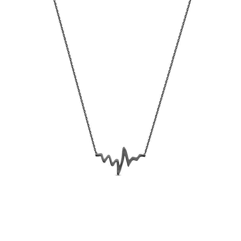 Heartbeat Necklace in 14K White Gold
