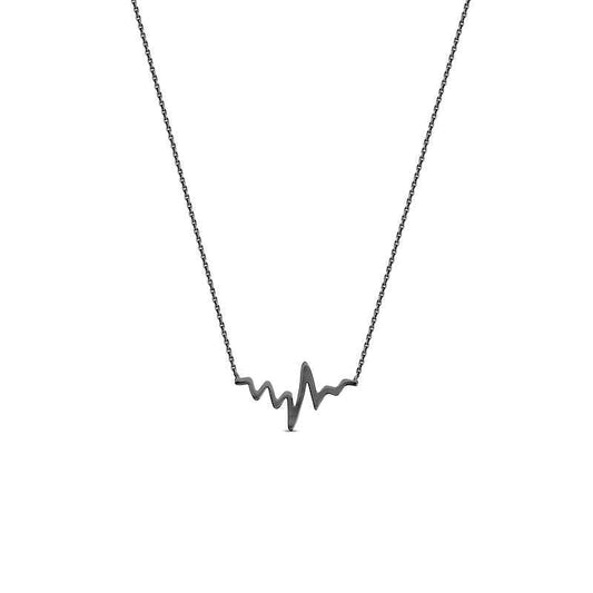Heartbeat Necklace in 14K White Gold