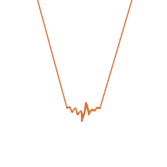 Heartbeat Necklace in 14K Rose Gold