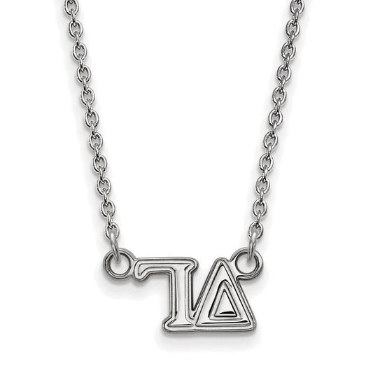 Delta Gamma Medium Sorority Necklace in Sterling Silver