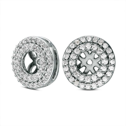 0.5 CT. T.W. Diamond Double Frame Earring Jackets in 10K White Gold