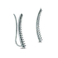 0.5 CT. T.W. Journey Diamond Crawler Earrings in Sterling Silver