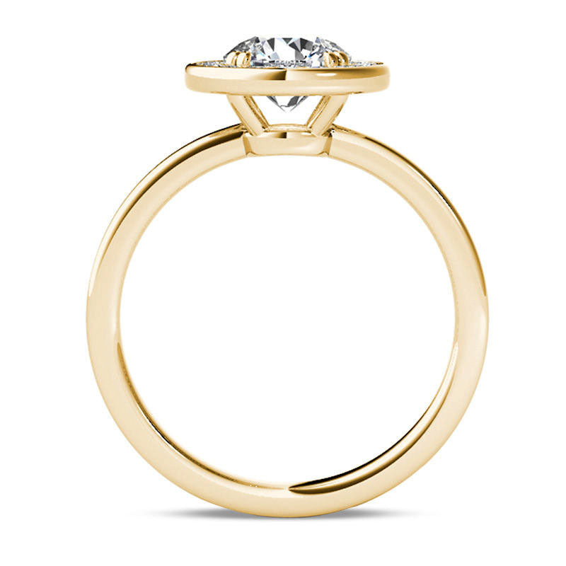 1.0 CT. T.W. Natural Diamond Frame Engagement Ring in Solid 14K Gold