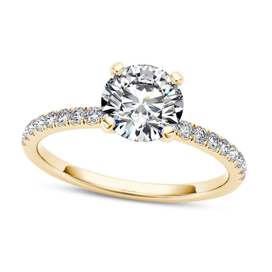 1.0 CT. T.W. Natural Diamond Engagement Ring in Solid 14K Gold