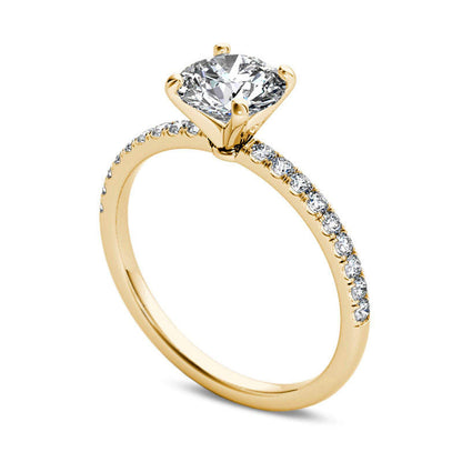 1.0 CT. T.W. Natural Diamond Engagement Ring in Solid 14K Gold
