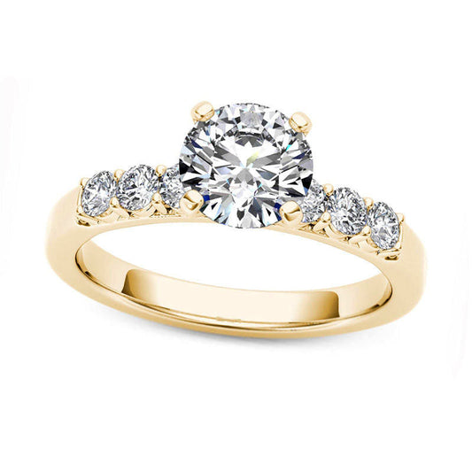 1.0 CT. T.W. Natural Diamond Engagement Ring in Solid 14K Gold