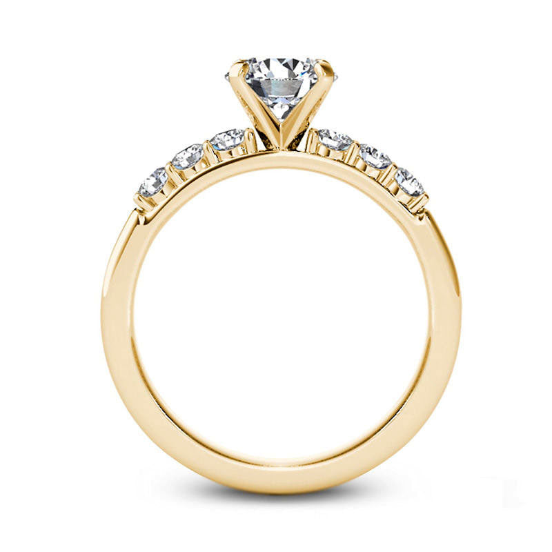 1.0 CT. T.W. Natural Diamond Engagement Ring in Solid 14K Gold