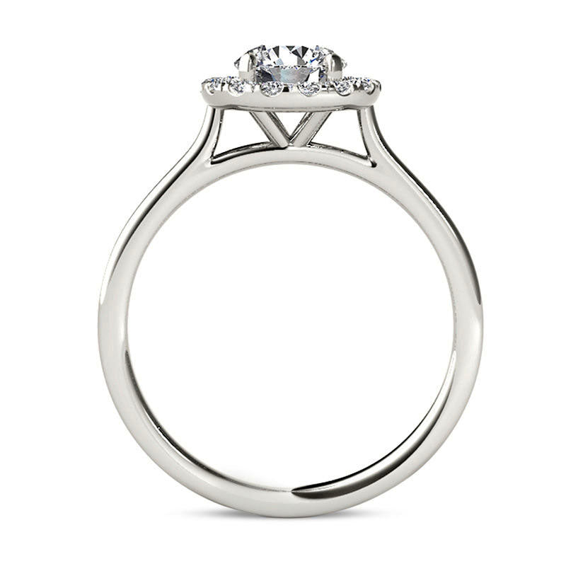 1.20 CT. T.W. Natural Diamond Frame Engagement Ring in Solid 14K White Gold
