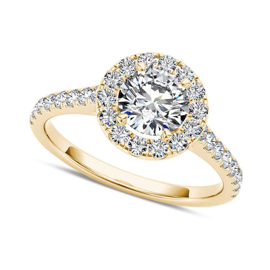 1.20 CT. T.W. Natural Diamond Frame Engagement Ring in Solid 14K Gold