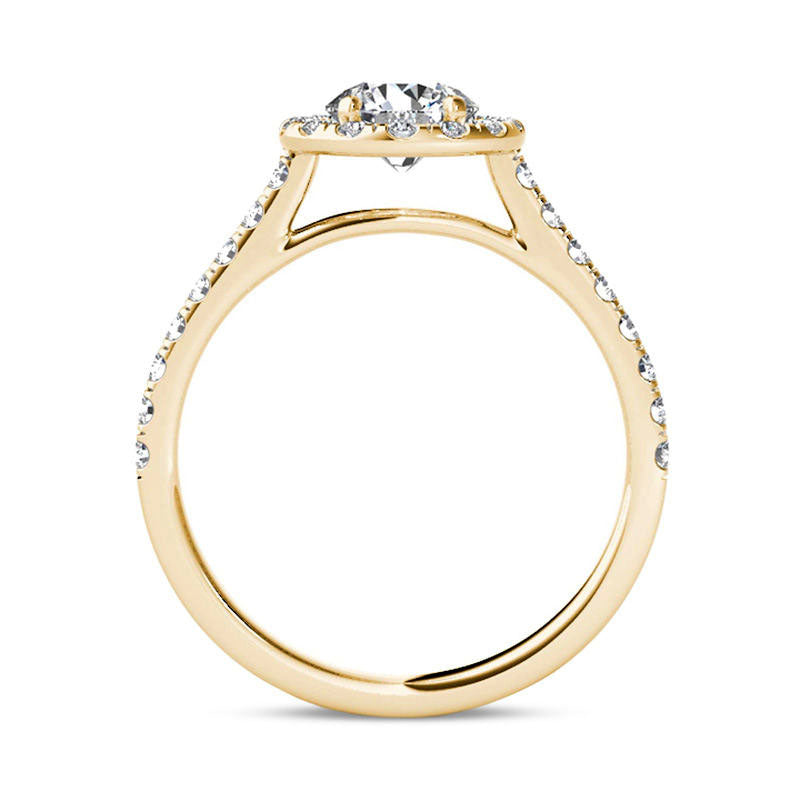 1.20 CT. T.W. Natural Diamond Frame Engagement Ring in Solid 14K Gold