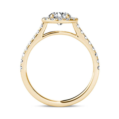 1.20 CT. T.W. Natural Diamond Frame Engagement Ring in Solid 14K Gold