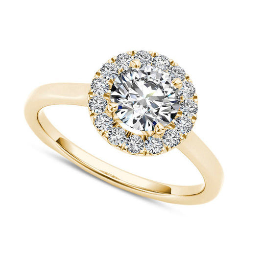 1.20 CT. T.W. Natural Diamond Frame Engagement Ring in Solid 14K Gold
