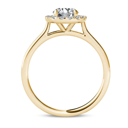 1.20 CT. T.W. Natural Diamond Frame Engagement Ring in Solid 14K Gold