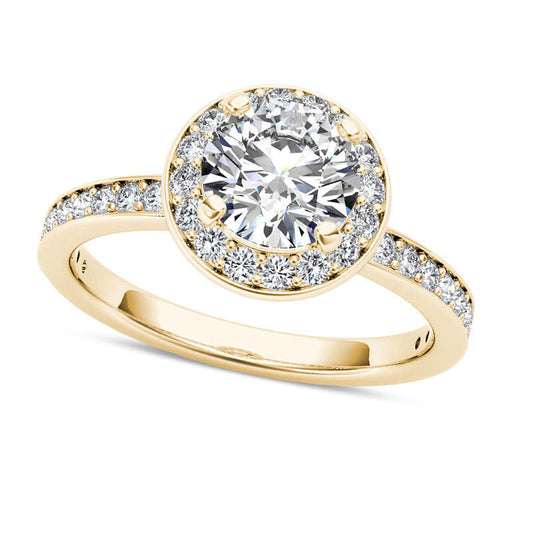1.5 CT. T.W. Natural Diamond Frame Engagement Ring in Solid 14K Gold
