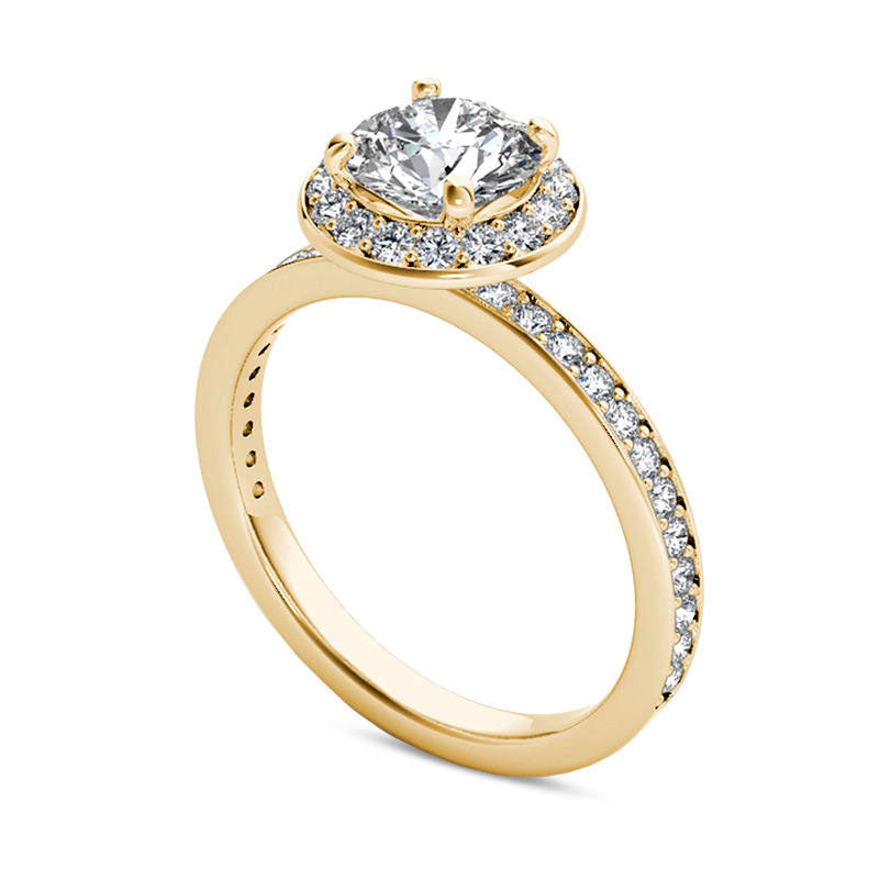 1.5 CT. T.W. Natural Diamond Frame Engagement Ring in Solid 14K Gold