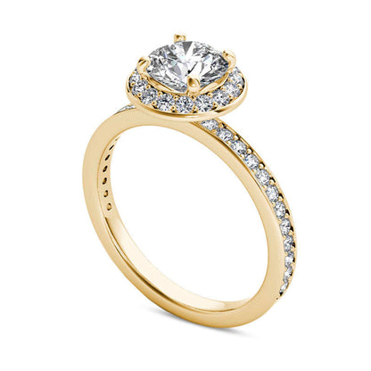 1.5 CT. T.W. Natural Diamond Frame Engagement Ring in Solid 14K Gold