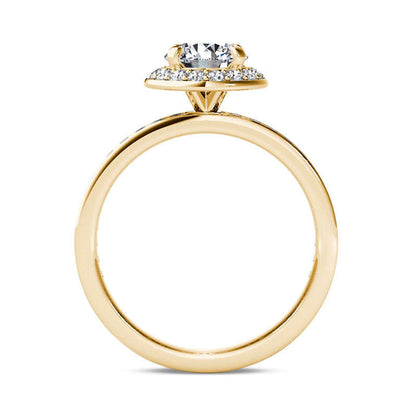 1.5 CT. T.W. Natural Diamond Frame Engagement Ring in Solid 14K Gold