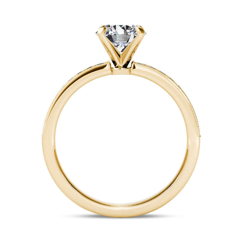 1.0 CT. T.W. Natural Diamond Antique Vintage-Style Engagement Ring in Solid 14K Gold