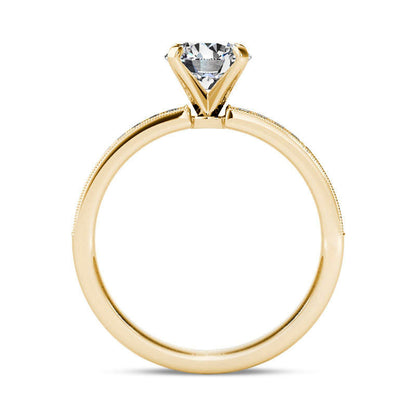 1.0 CT. T.W. Natural Diamond Antique Vintage-Style Engagement Ring in Solid 14K Gold