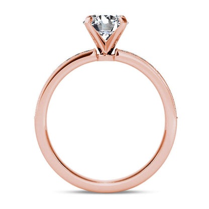 1.0 CT. T.W. Natural Diamond Engagement Ring in Solid 14K Rose Gold