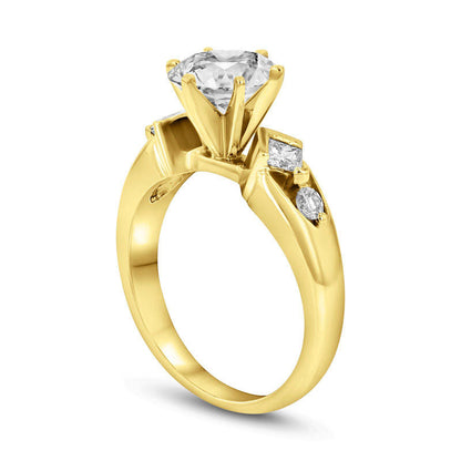 1.0 CT. T.W. Natural Diamond Engagement Ring in Solid 14K Gold