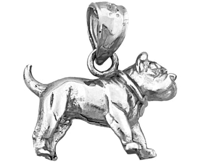 14K Gold 3D Bulldog Charm